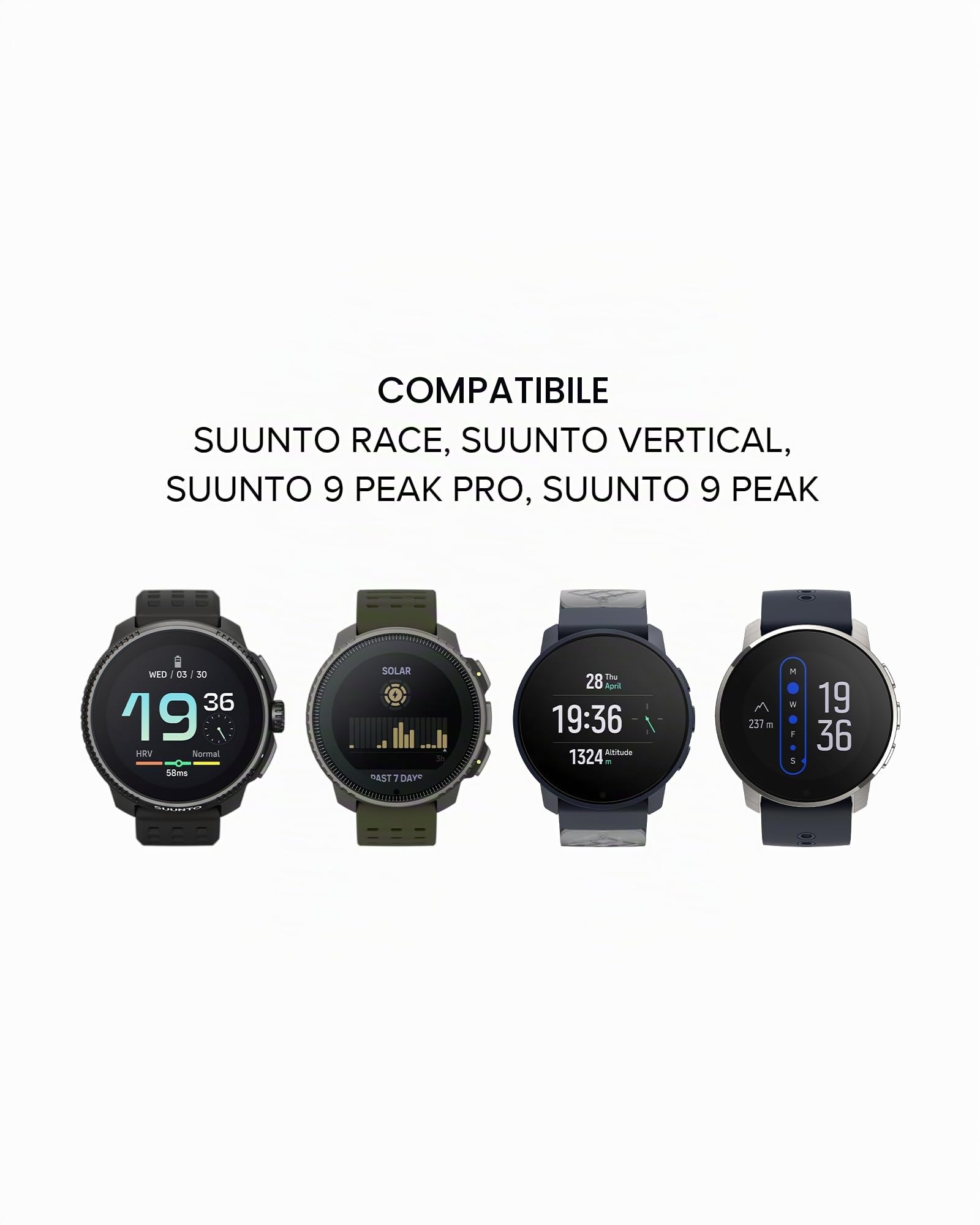 SUUNTO Cavo di Alimentazione Magnetico USB Compatible Race, Vertical, 9 Peak Pro, 9 Peak, Charging Cable Ricarica Caricatore per Orologio