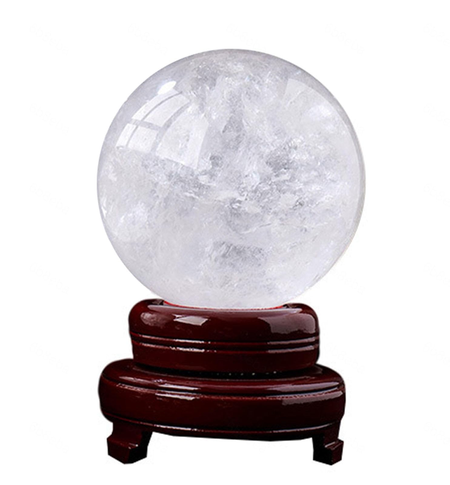 YLQUXEUV Crystal Sphere Clear Quartz Witchy Ball with Stand, Photography Props for Creative Gift Home Ornament,150mm