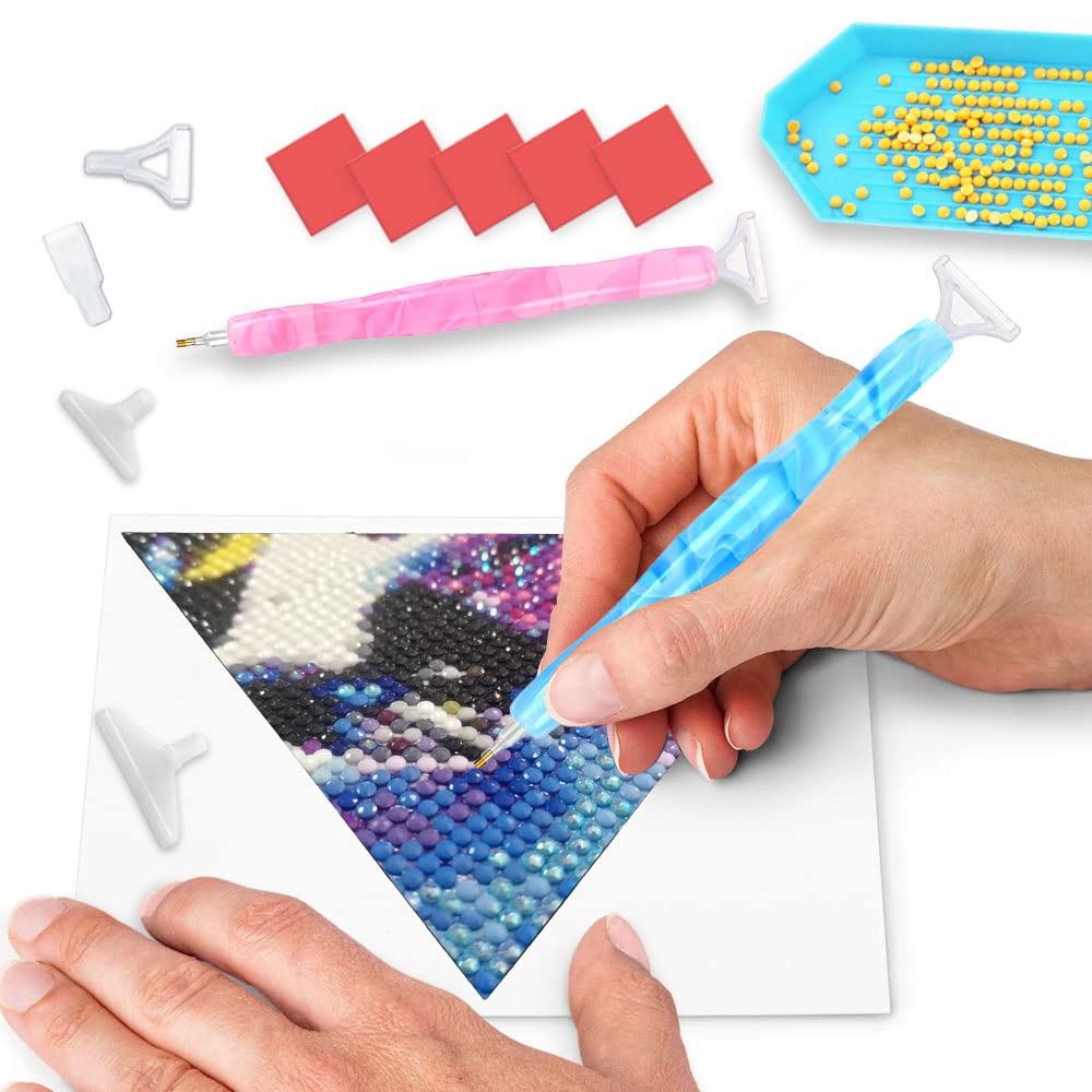 DIY Diamond Painting Pen Set - 2 Stück Diamant-Malstift Mit Zubehör