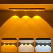 One94Store Plastic 40cm Motion Sensor Under Cabinet LED, 1200mAh Battery, Dimmable USB Rechargeable Closet Lamp, Wireless Stick-On for Wardrobe, Kitchen, Stairs (Pack of 1) Yellow