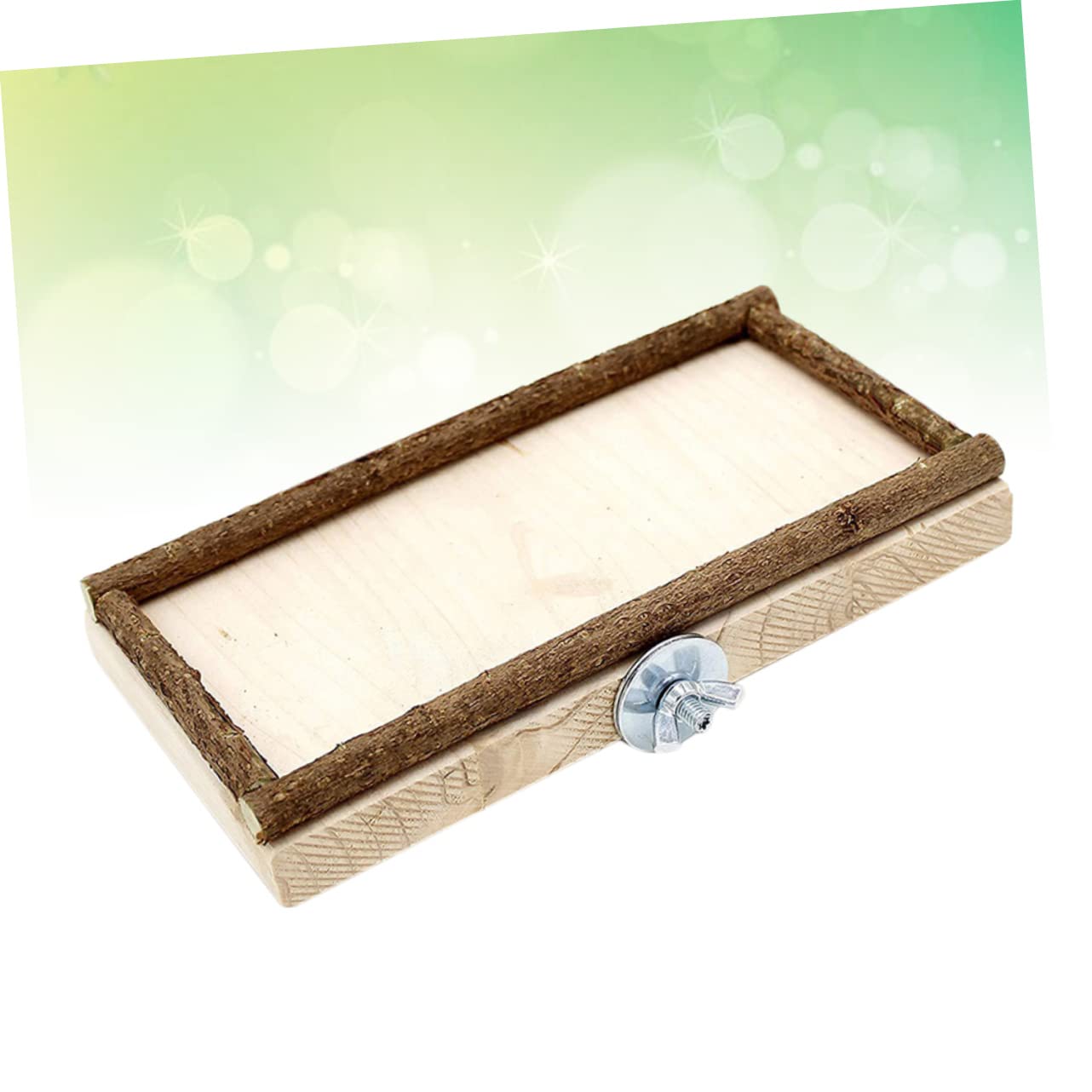 Toyvian 2pezzi Piattaforma Gioco Legno Per Pappagalli Giocattolo Per Uccelli Con Funzione Di Nutrimento Adatta Cockatiels e Pappagalli Facile Da Installare e Sicura Per Animali Domestici