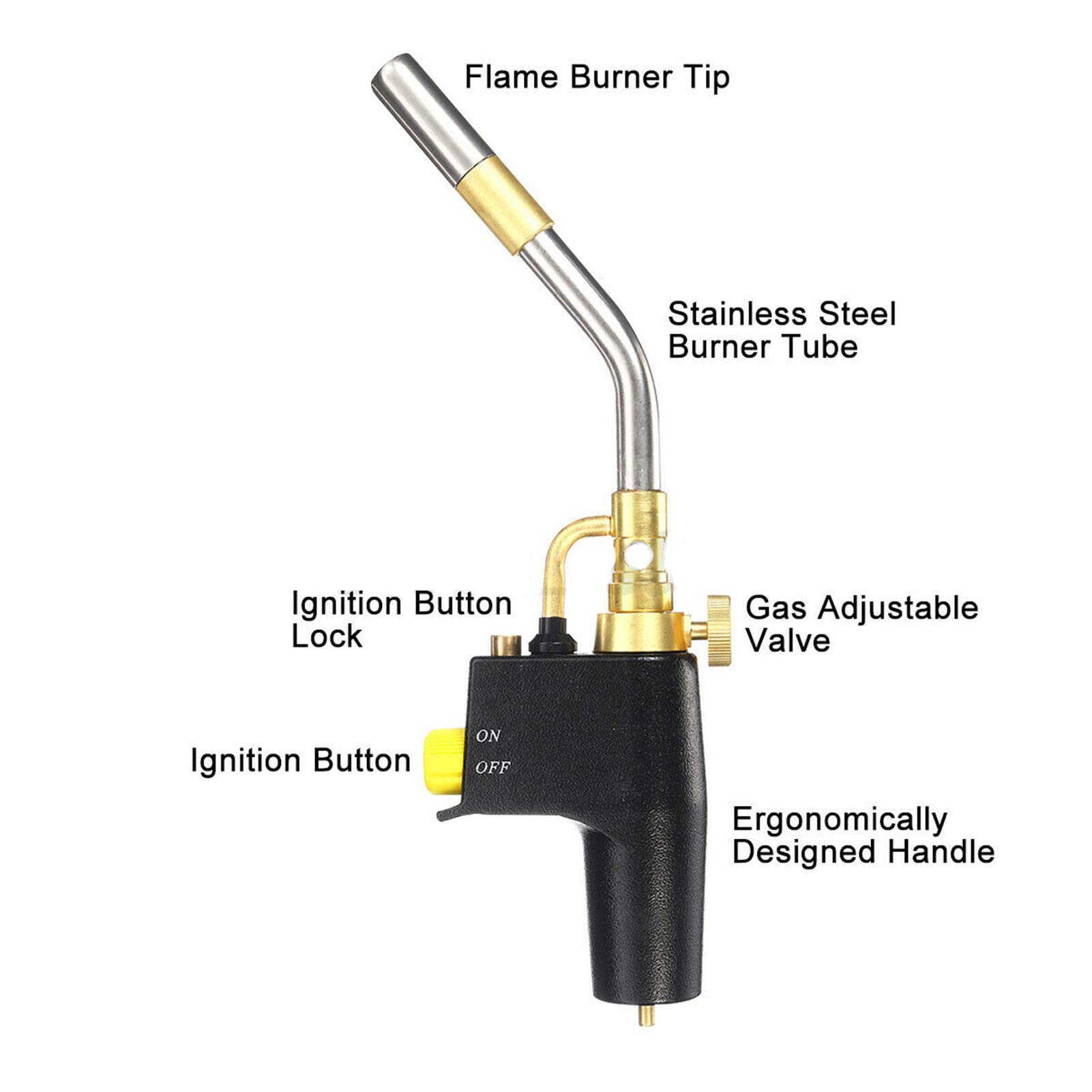 TS8000 Trigger Brass Mapp Gasbrenner Propan mit hoher Intensität einstellbar