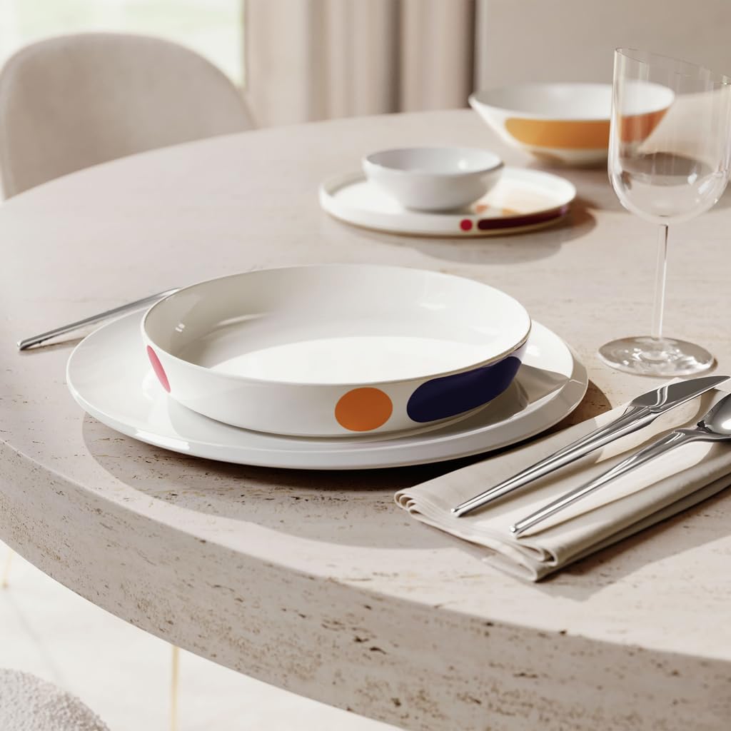 Villeroy & Boch - La Boule miami, komplet naczyń z porcelany, 7-częściowy komplet naczyń dla dwóch osób, porcelana Premium, można myć w zmywarce, można używać w kuchence mikrofalowej, wielokolorowy