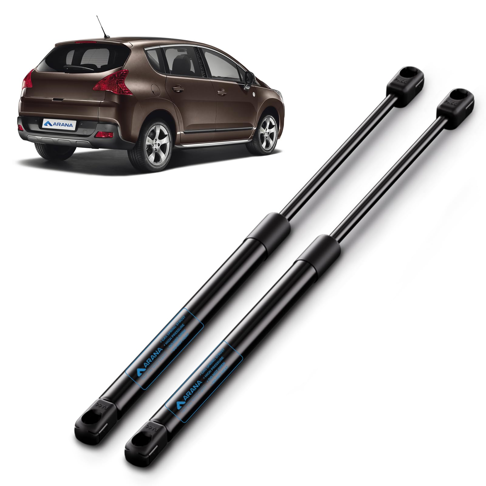 ARANA 2 x verin de hayon pour le hayon arrière de PEUGEOT 3008 MPV 2009-2016 Supports de levage pour verin a gaz, verin hydraulique et amortisseurs,8731T4, 9683207080