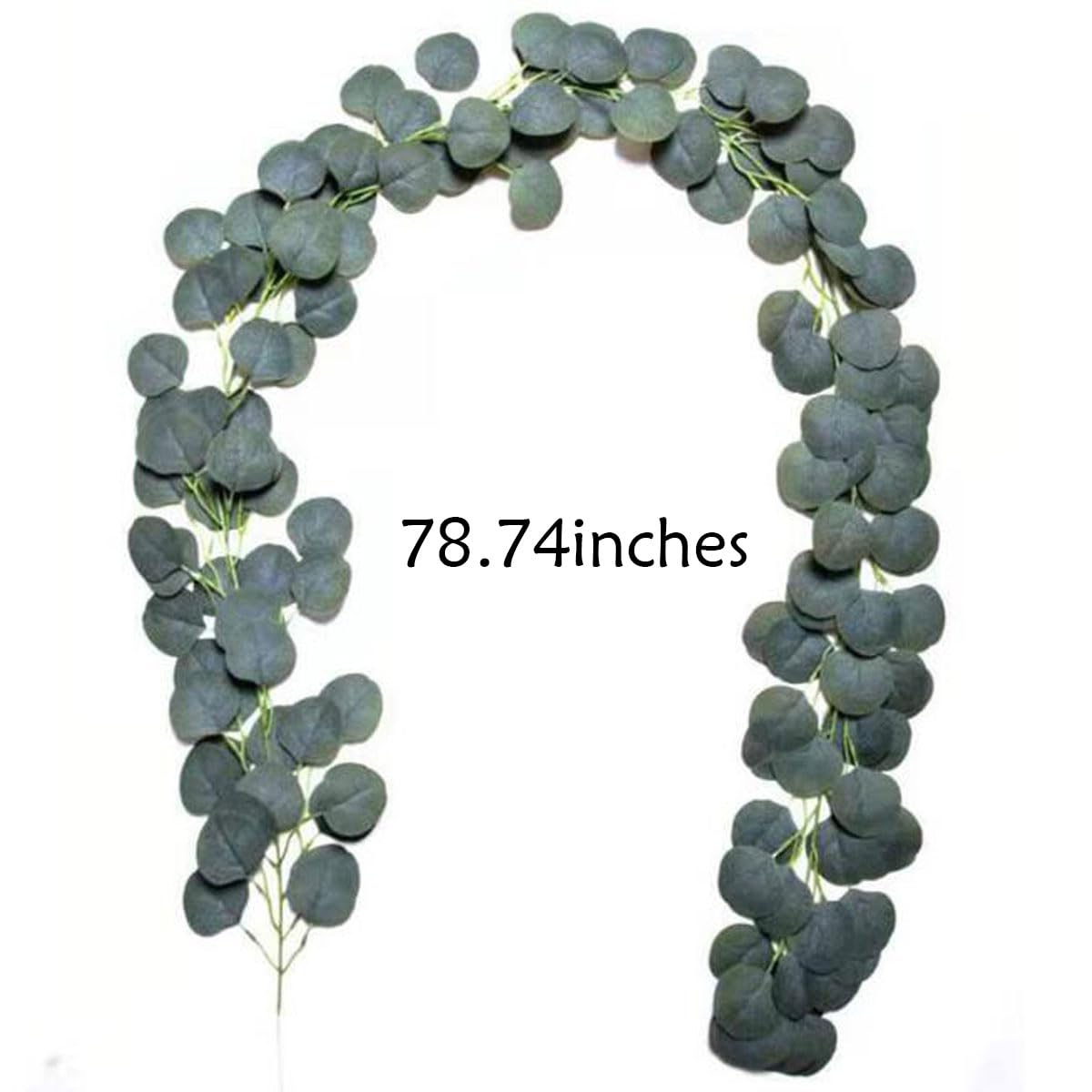 Petunny 2Pcs Eucalyptus Vines,Artificial Eucalyptus Leaves Vine Artificial Greenery Eucalyptus Garland Suiatble for Weddin,Party,Table,Decor(Red)