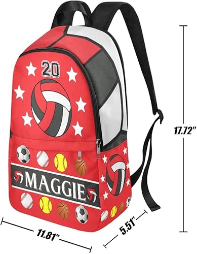 Miniatura 4 de Mochila personalizada de copos de nieve de voleibol con nombre, bolsa de viaje personalizada para hombre y mujer regalos, Muilti 53, Mochilas Daypack