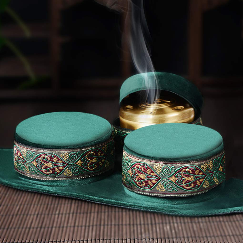 High-Grade Velvet smokeless Moxa Cover +Moxibustion Copper Box (3 Hole Triangle) for Neck/Knee ??????
