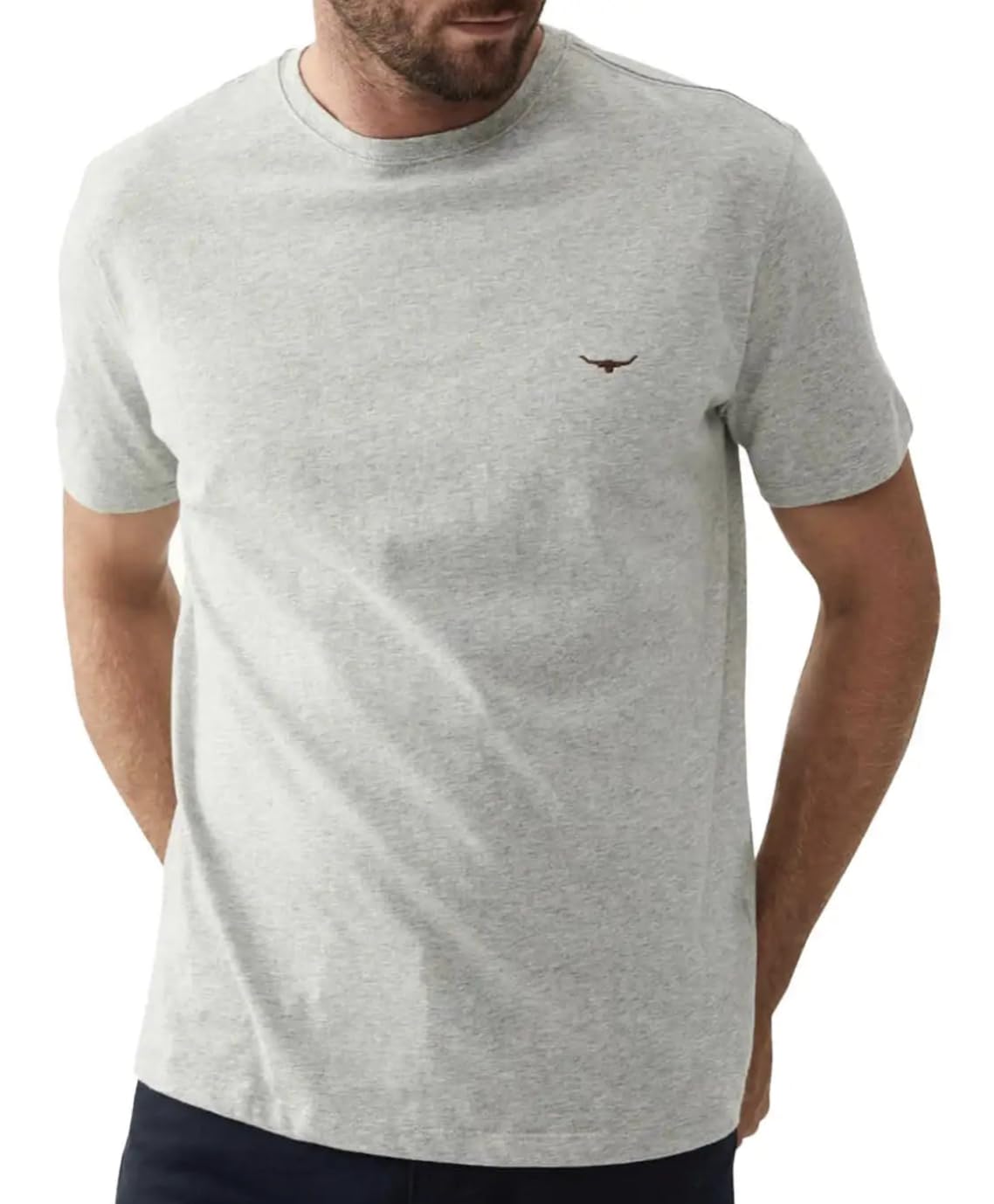 RM Williams Mens Parson T-Shirt (UK, Alpha, XXL, Regular, Regular, Grey)