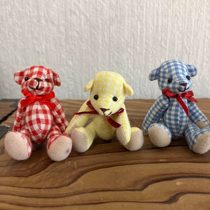 Amazon.co.jp: チェック柄 ぬいぐるみ テディベア クマ