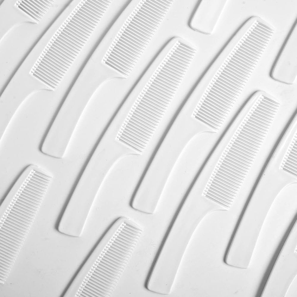 Old Tree White Handle Hotel Comb (Pack of 100)- Perfect for Hotel Accessories | Hotel Amenities | Guest House Kit | Toiletries Kit | Clubs | NGO | Resort | Hotel | Hospital | Salon| Gyms | Travel Agency | Travel Use | Hotel Guest Amenity | White Handle Comb Size 18.5 x 3.5 cm (Without Cover)