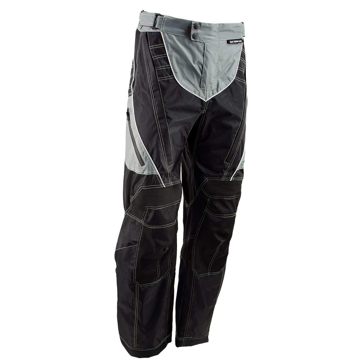 Milwaukee Leather MPM5730 Men's Black and Grey Tri-Tex Fabric Motorcycle Rider Pants w/CE Armor Protection - 46