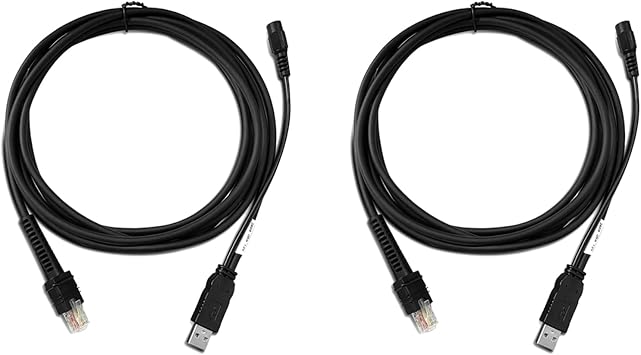 DS3678 USB Cable CBA-U42-S07PAR USB-A to RJ-45 for Zebra DS3678 DS3678-SR DS3678-DP LI3608 LI3678 DS3600 DS3608 DS8108 Barcode Scanner 3M/9.8FT Straight 12V