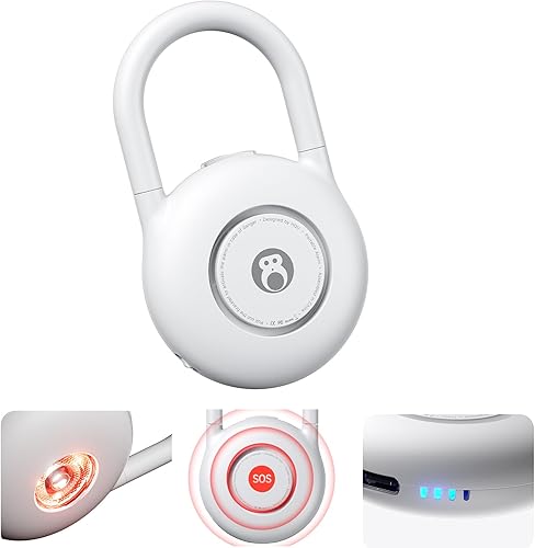 HOU Alarma de seguridad personal para mujeres, llavero de autodefensa recargable USB-C de 130 dB con luz estroboscópica LED y SOS, regalo de disponible en Yaxa Guatemala