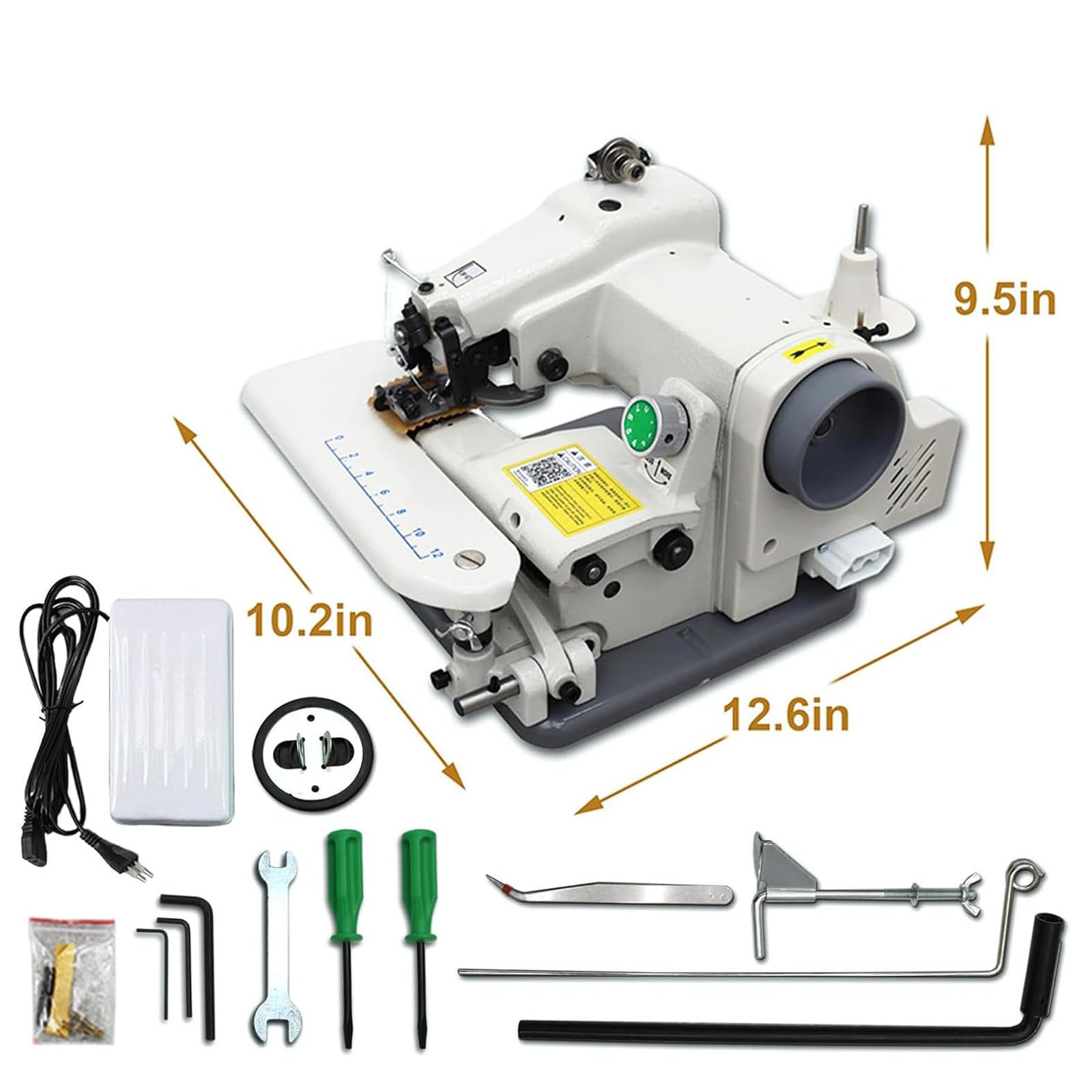 Máquina De Dobladillo De Puntada Invisible con 10 Agujas para Arreglos Profesionales - Máquina De Coser Y Bordar Portátil para Dobladillos De Pantalones con Pedal