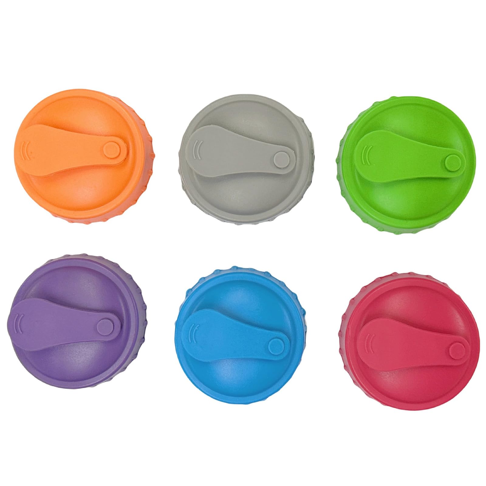 6 Pcs Can Lids for Fizzy Drinks, Can Covers For Drinks Cans UK, Silicone Can Lids, for Fizzy Drink for Standard Size Cans Fizzies Drink Soda Beer Energy Drinked Juice Coke