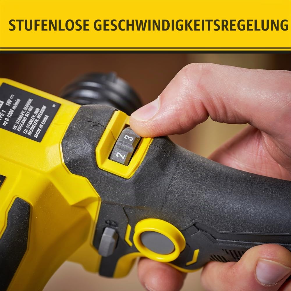 STANLEY FATMAX 18V V20 Akku-Bandfeile (Power-Feile mit variabler Drehzahl, ideal zum Feilen, Entrosten, Entgraten und Schleifen, Lieferung ohne Akku und Ladegerät) SFMCE210B-XJ