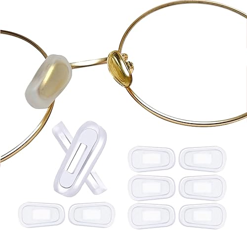 Miniatura 1 de 5 pares de almohadillas de nariz sin cordones, de silicona suave, almohadillas antideslizantes para la nariz, cubiertas protectoras para lentes de