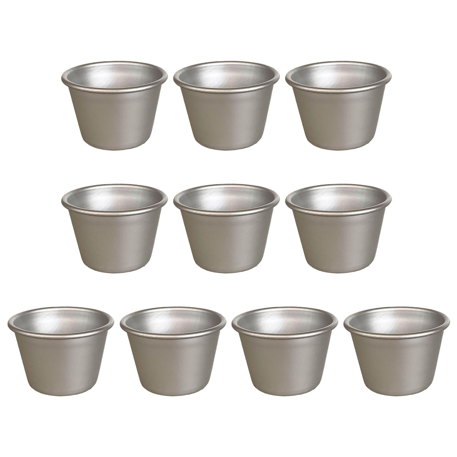KRYTJACZ Of 10 Nonstick for Eggs Tart and Cupcakes Bakings Cup Cookie Aluminums Darioles Molds Metal Bakings