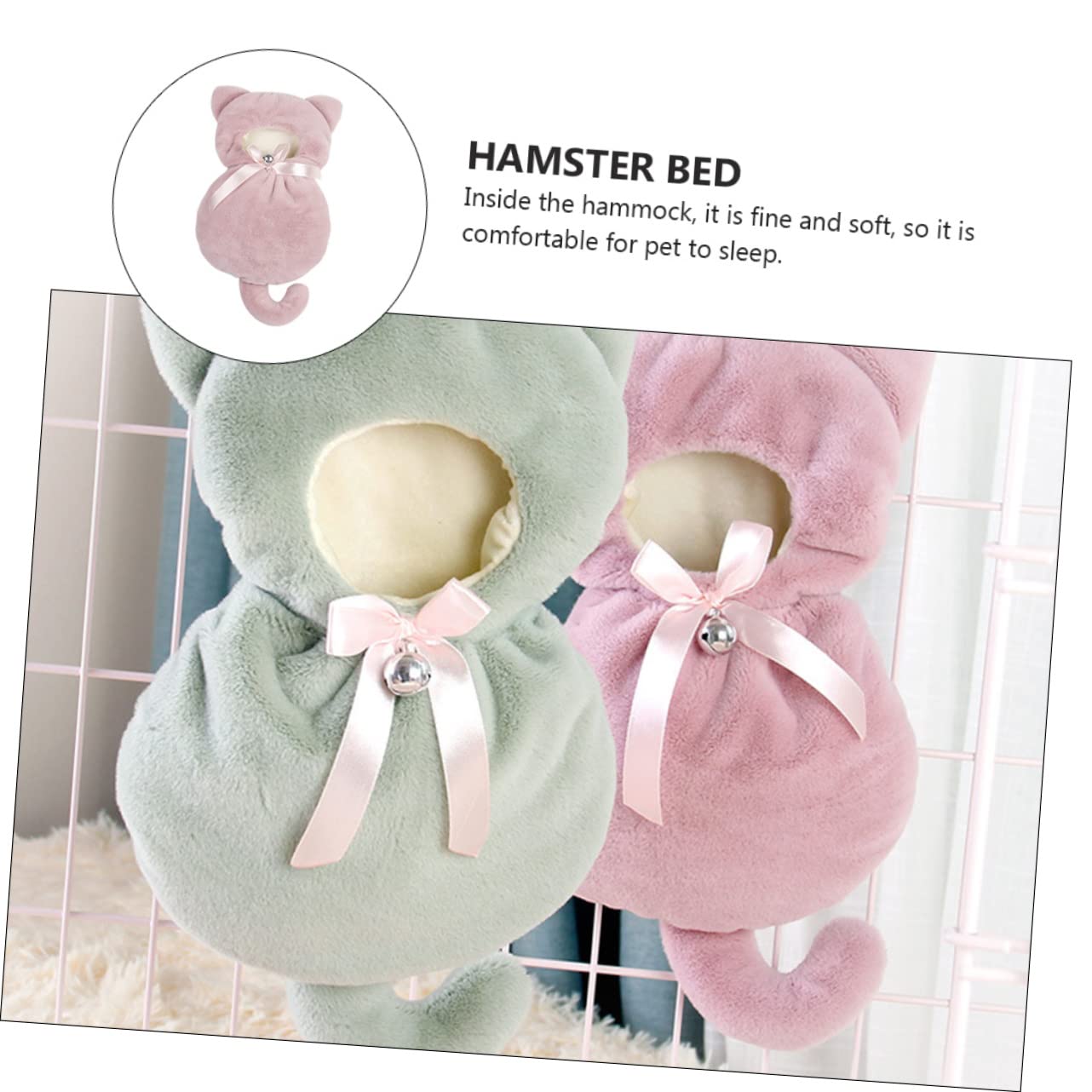 POPETPOP 3piezas Hamaca Colgante para Hámster Cama Aislante De Invierno Nido y Cálido para Mascotas Accesorio De Jaula para Pequeños Roedores Diseño Acogedor y Duradero