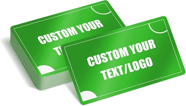 Custom Metal Business Cards 20-800pcs Bulk, 0.45mm Engraved Aluminum, Precision Laser Personalization, Durable & Scratch-Resistant, Waterproof, Multi-Color for VIP Passes & Name Tag