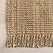 Nuloom Daniela Natural, 6' x 9', Handmade, Jute, Tassel, Soft and Textured, High Traffic, Stain Resistant, Easy Clean, Durable Area Rug for Bedroom, Living Room, Dining Space, Foyer, Entryway