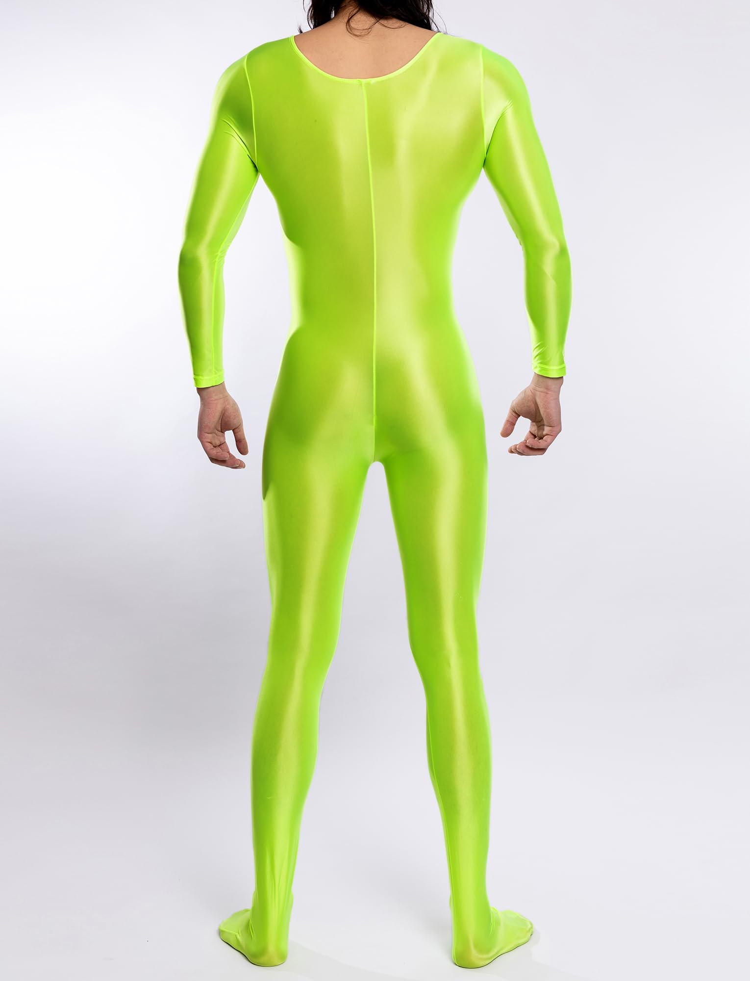 Amazon | Maeau 光沢 ボディスーツ メンズ 全身タイツ 男性