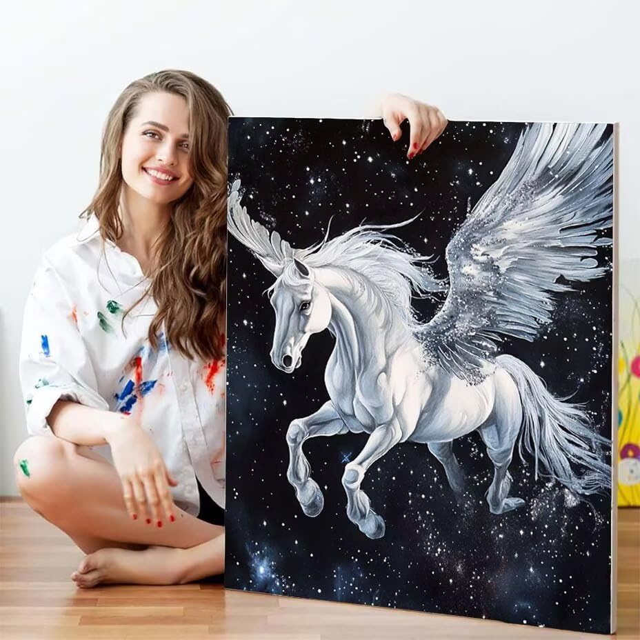 Peinture numéro adulte grand format pour décorer votre salon avec un ciel étoilé - 3