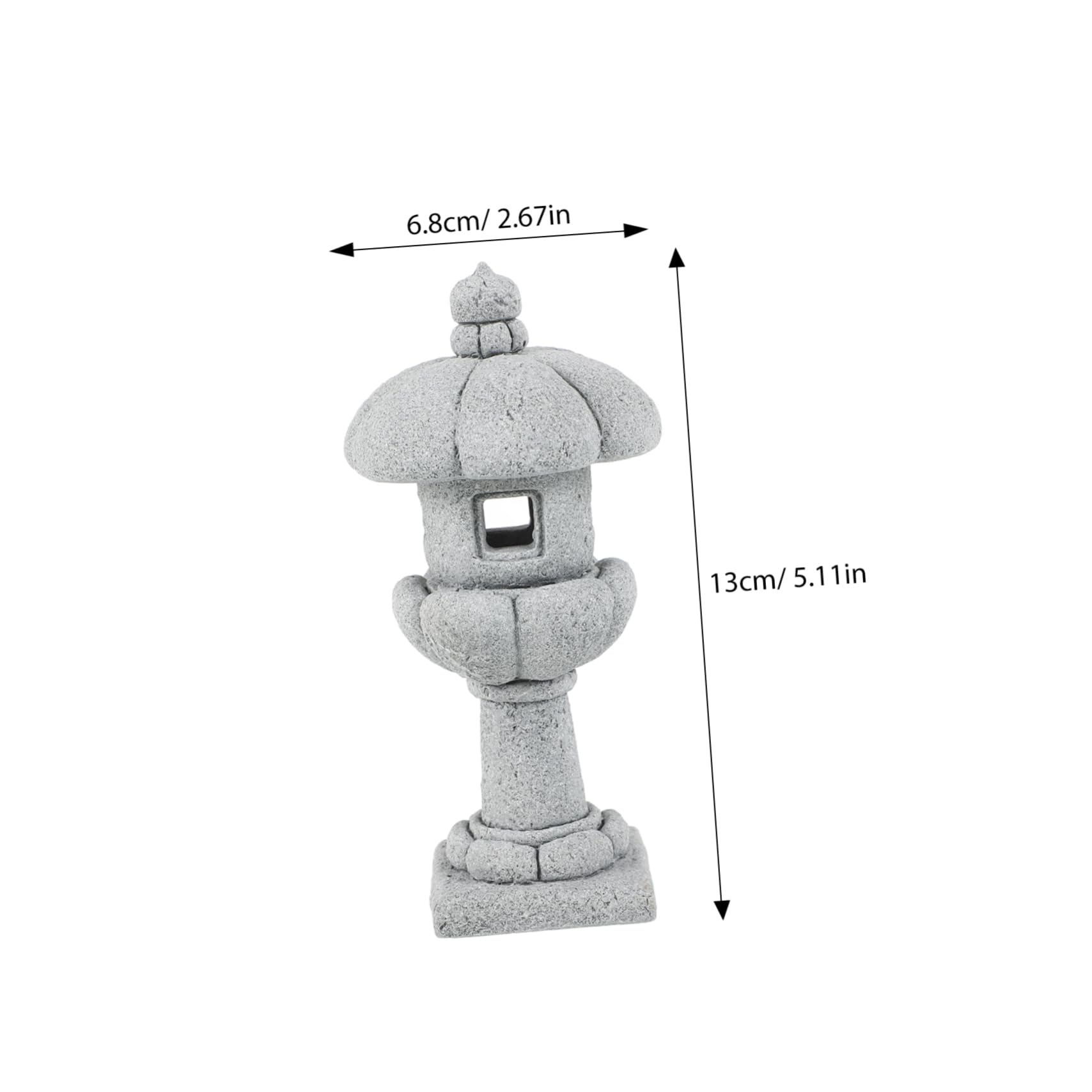 STOBAZA Miniature Lantern Statue Zen Garden Decor Open Top Design for Light Beads for Bonsai and Micro Landscape Asian Inspired Outdoor Decoration