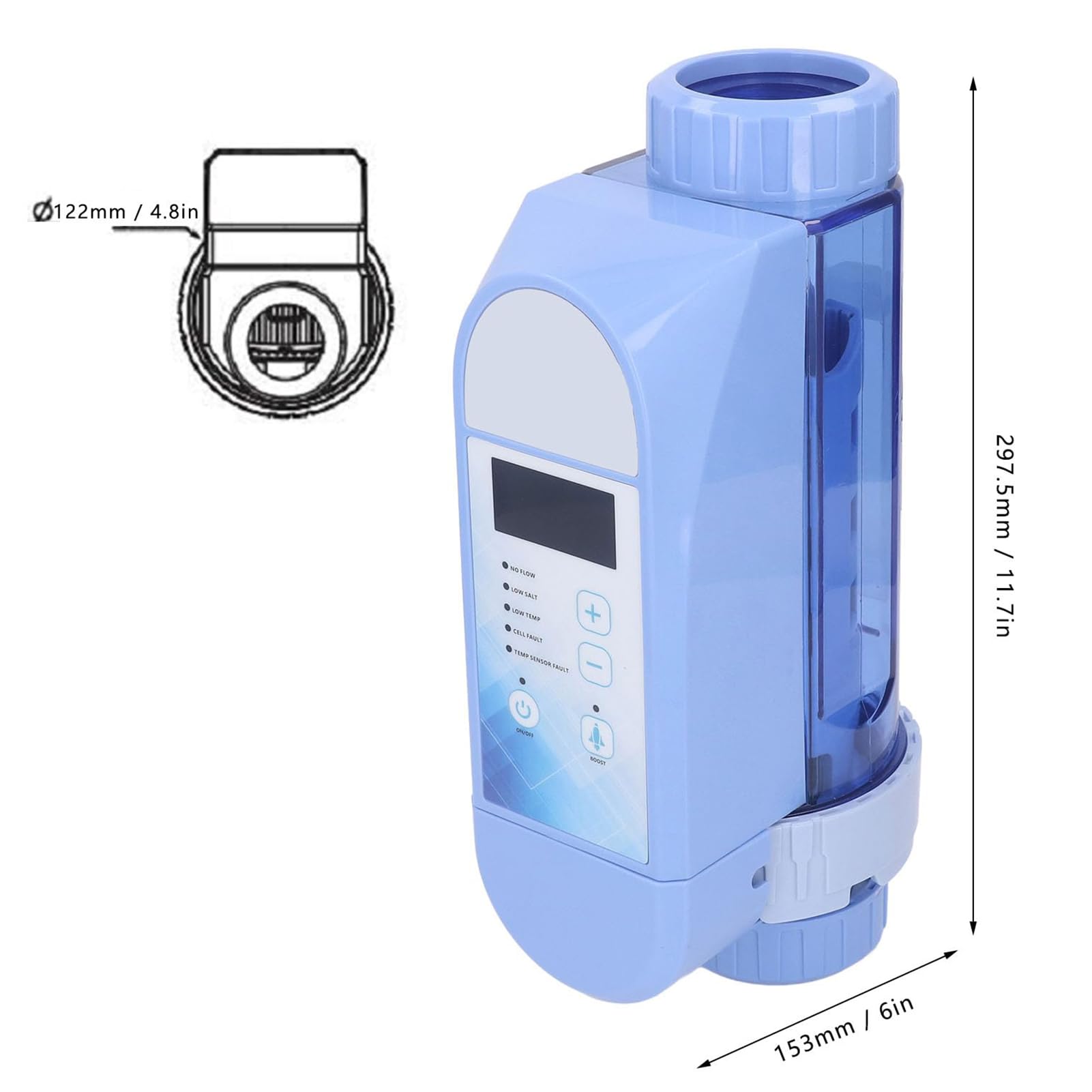 Générateur de chlore salé pour piscine, électrolytique, chlorinateur d'eau salée, capacité 4/8/12/16/20 g/h