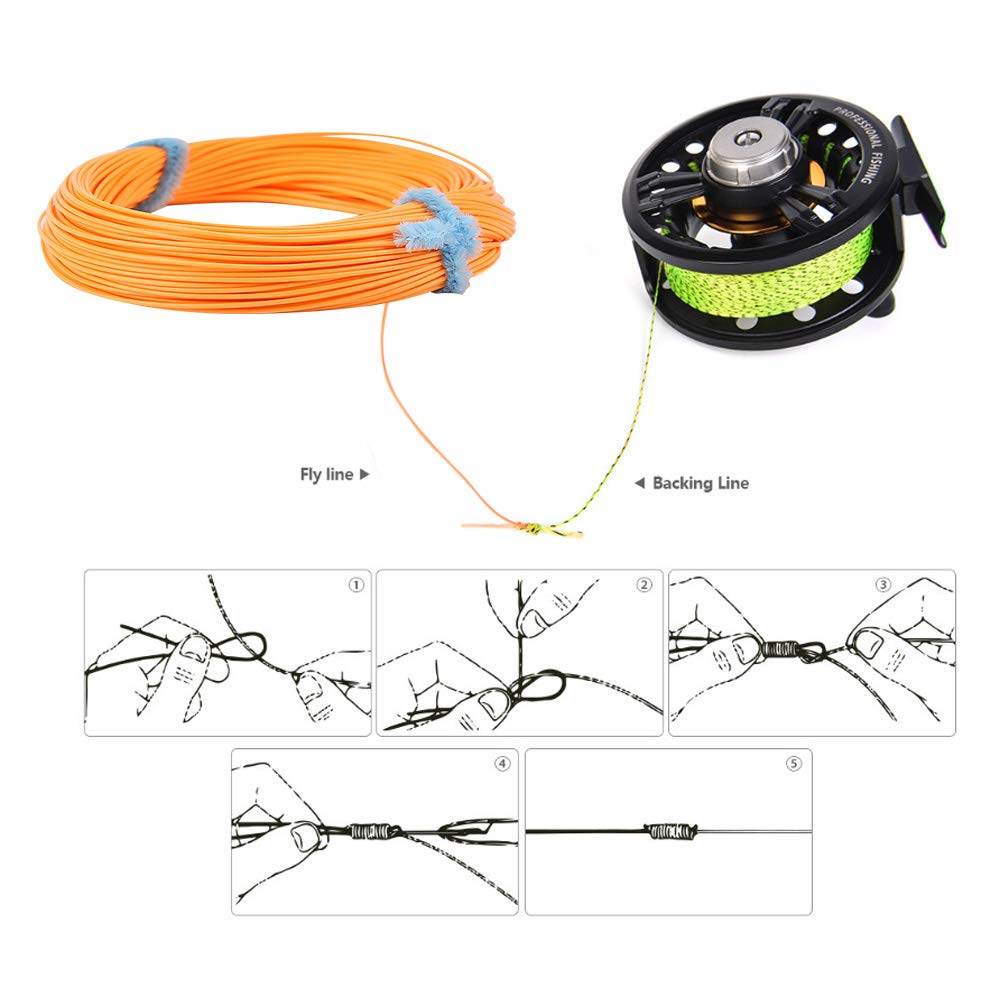 Ligne de Pêche à la Mouche, Ligne de Pêche à la Mouche Flottante en Nylon de 30 M de Poids vers l'avant WF 4/5/6/7/8 pour Stream River Lake (WF-4F)