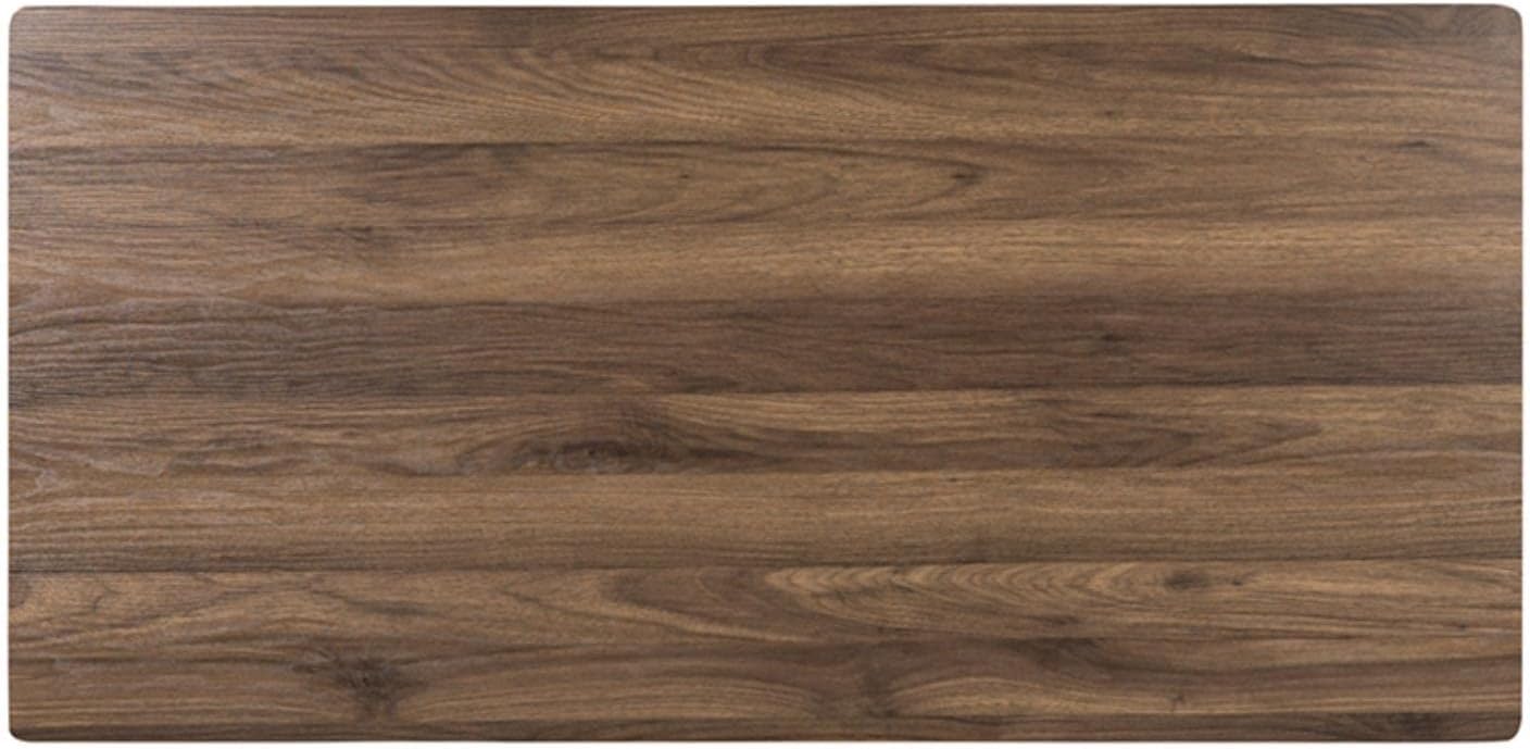 Rustic Walnut Executive Desk with Keyboard Tray and Storage
