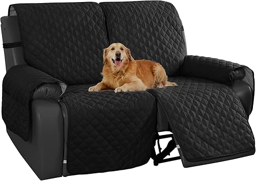 Miniatura 29 de PrinceDeco Funda de sofá reversible lavable para sofá de 2 plazas, protector de muebles con correas elásticas para mascotas, niños, perros y gatos