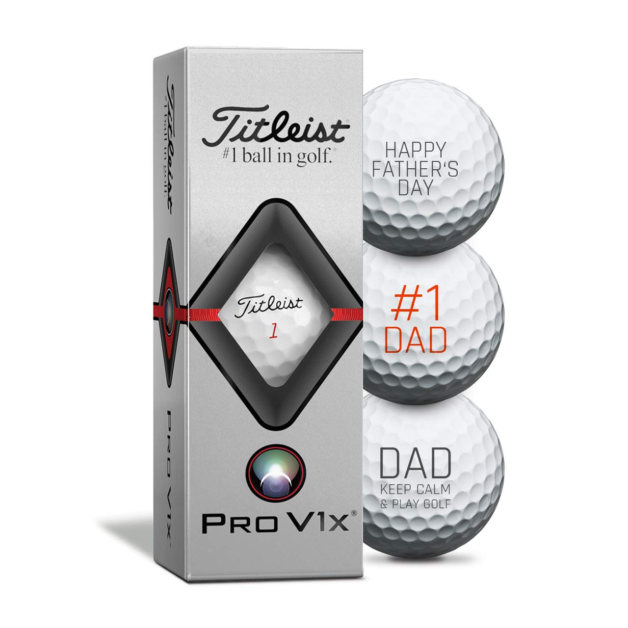 Titleist. Pro V1 | Pro V1X 2019 Golf Balls - Pack of 3 - Father's Day Edition (Pro V1X - Pack of 3)