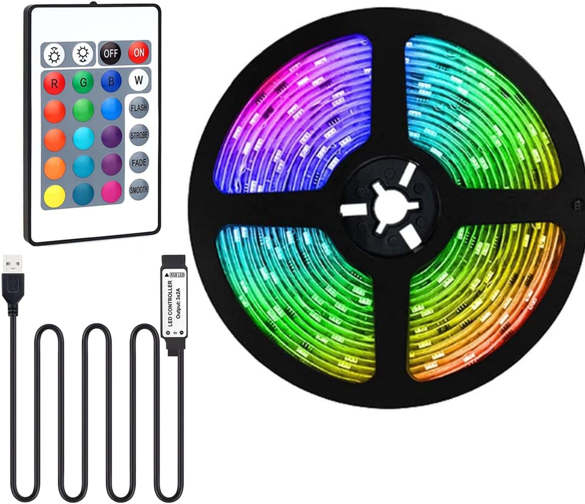 Valletock Colour Changing Led Strip Lights, USB Led Lights with Remote