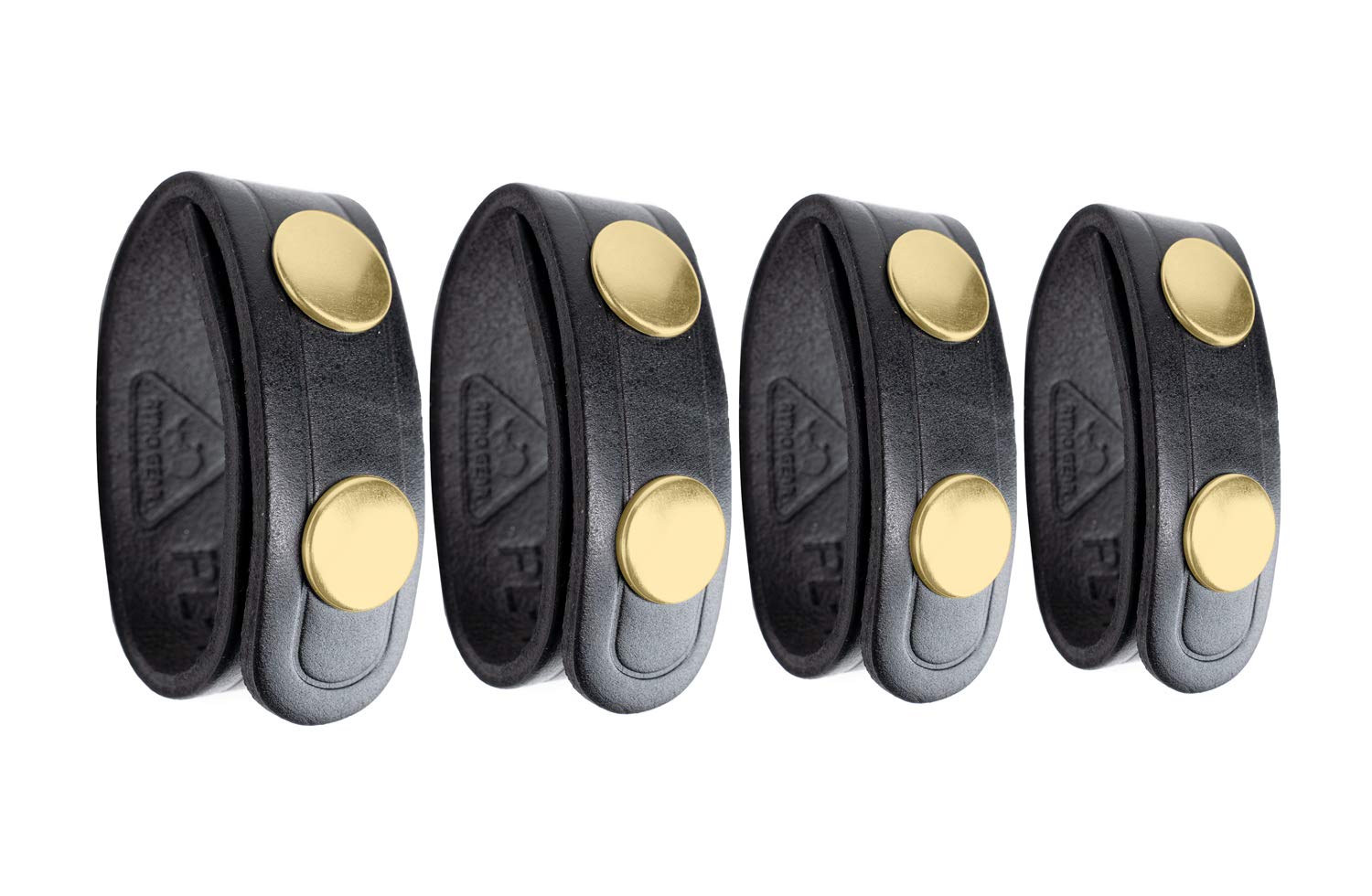 RYNO GEAR Leather Belt Keepers for 2.25 Inch Duty Belt with Double Snap, Leather Duty Belt Keepers