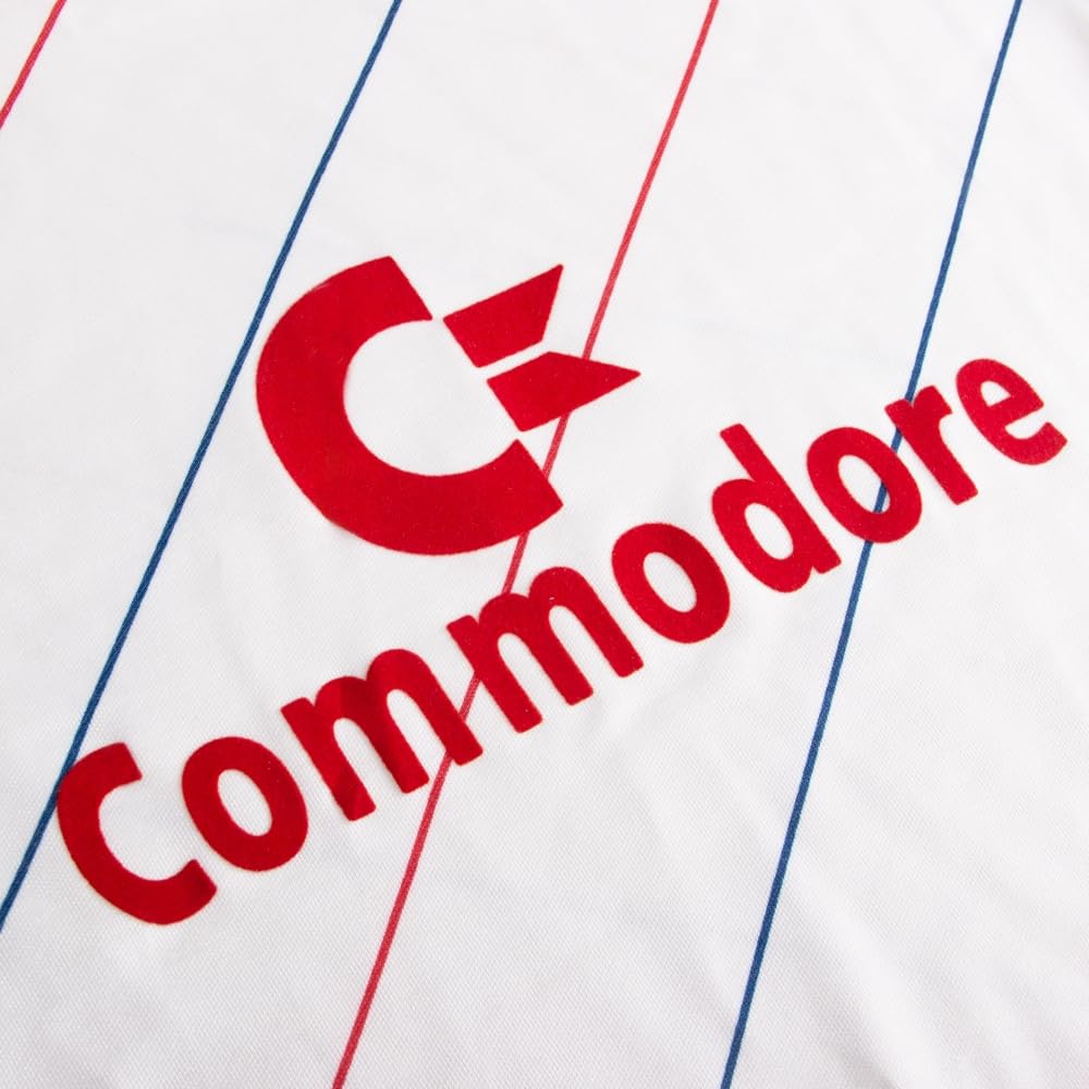 COPA - Retro Fußballtrikot Herren - FC Bayern München 1985/86 - Weiß - 43% Polyester – 33% Baumwolle – 24% Viskose