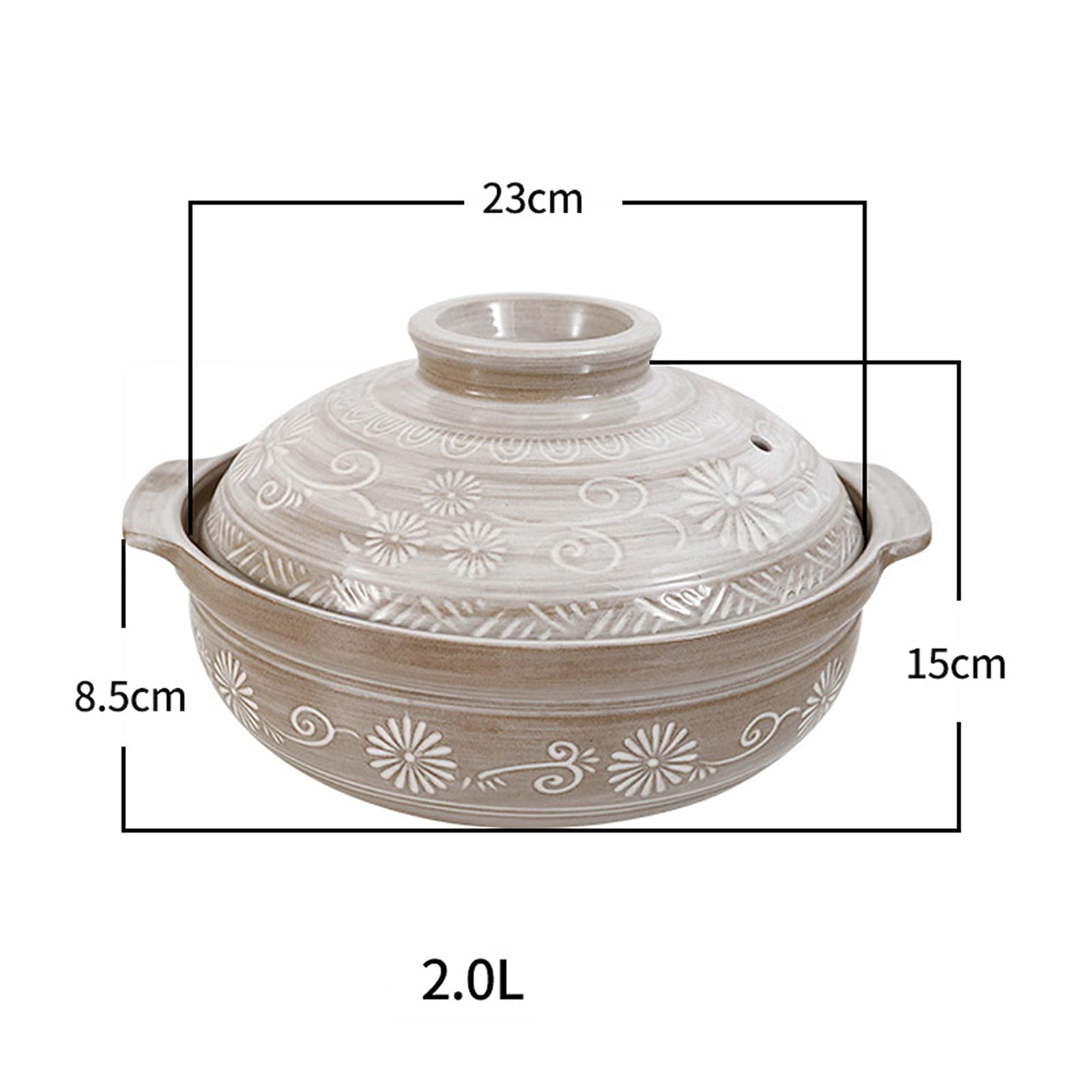 Ceramiczne garnki kuchenne, Ceramiczna zapiekanka z pokrywką nadrukiem, wolnowar