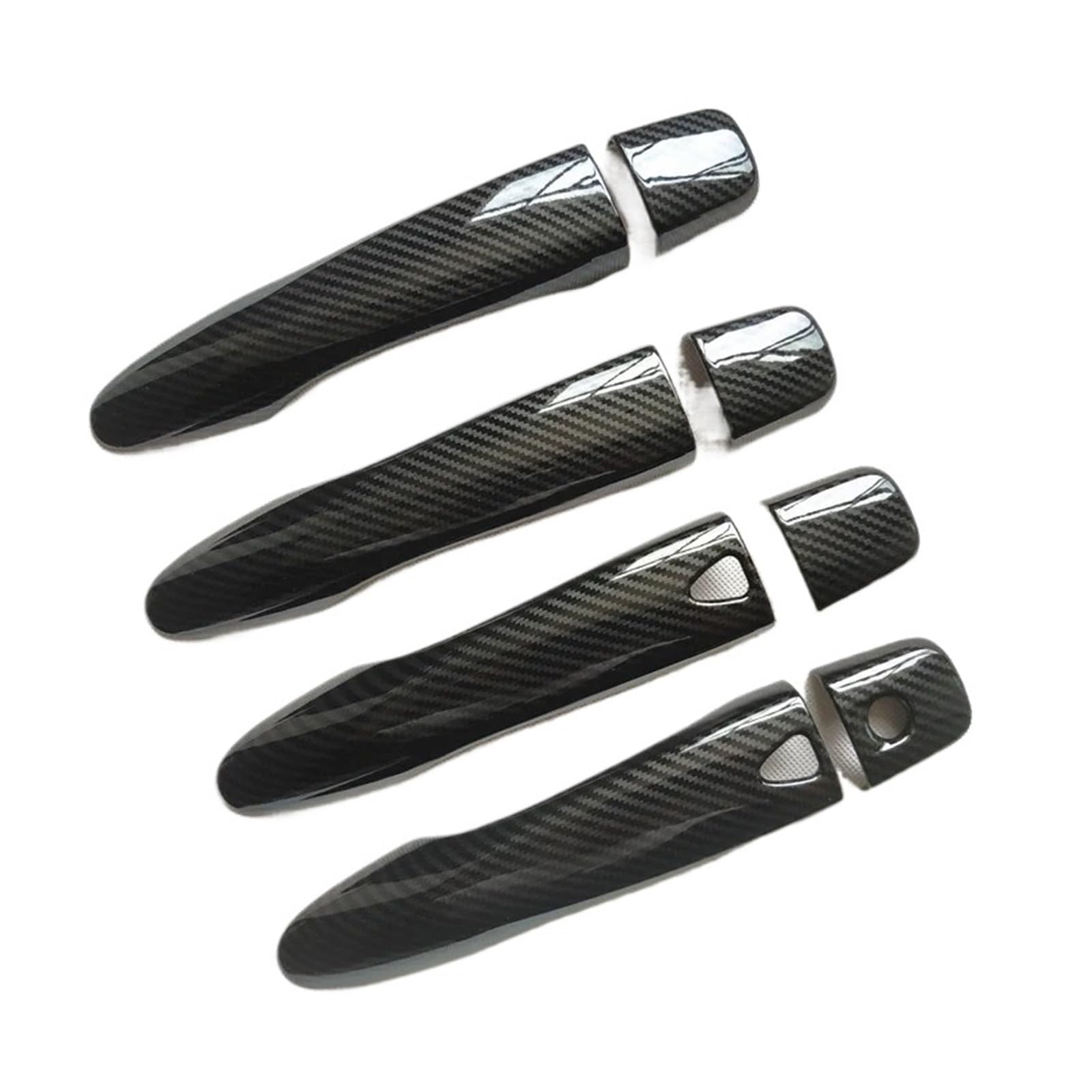 RAGPUKMUAN Car Door Outer Grab Handle for Nissan for Maxima SR A36 8th 2017 2020 2022 2023 Accessories Door Handle Cover Trim Plastic Chrome Imitation Carbon Fiber(K3TQW)