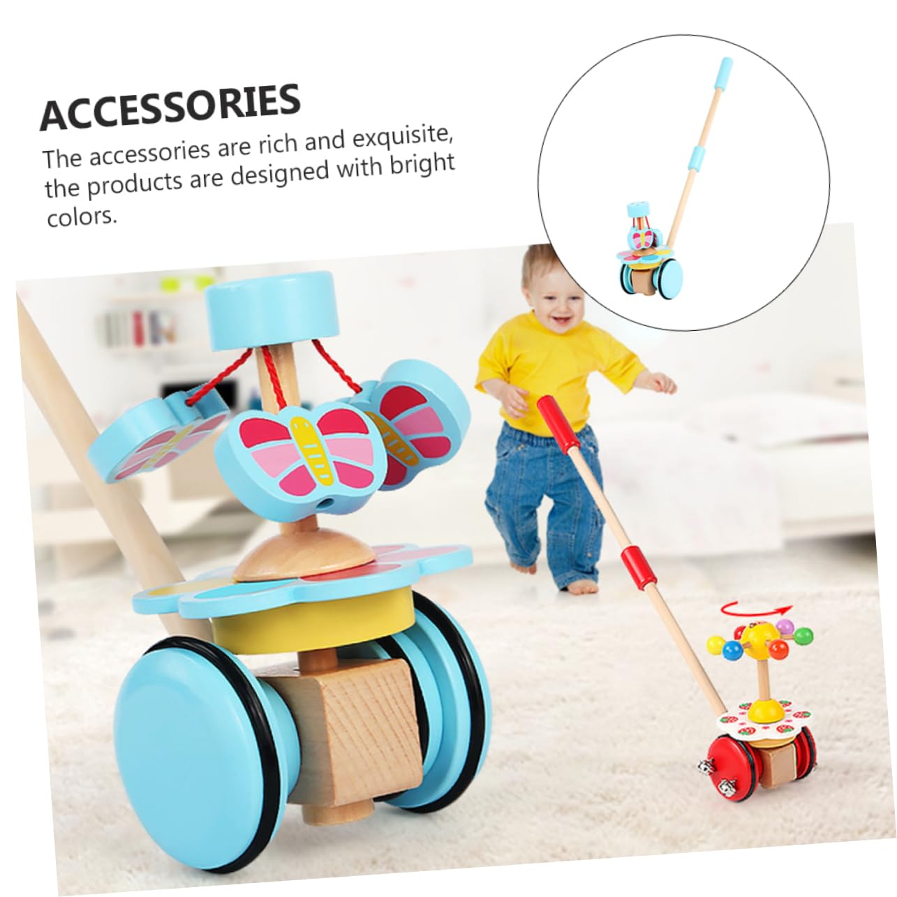 Kisangel 1pc Stroller for for Babies Walker Walk Learning Trainer Walk Learning Cart Trolley Plaything Cart Trolley Wooden