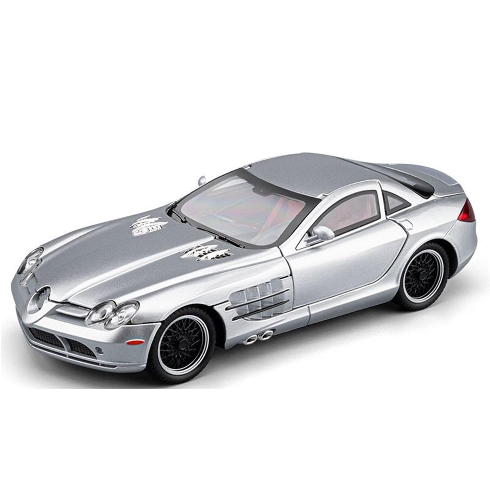 BANKOTO Diecast Car 1:24 For Benz For SLR 722S Alloy Car Model Diecasts Metal Vehicles Collectible Model(Silver)