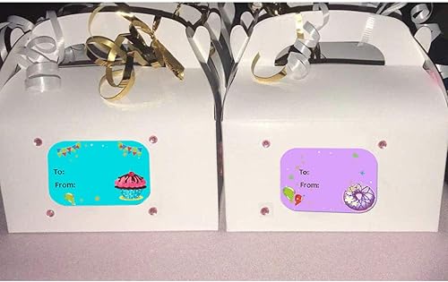 Miniatura 4 de Etiquetas adhesivas de nombre de feliz cumpleaños de 1.5 x 2 pulgadas, 300 calcomanías de feliz cumpleaños para regalos de fiesta de cumpleaños, 6