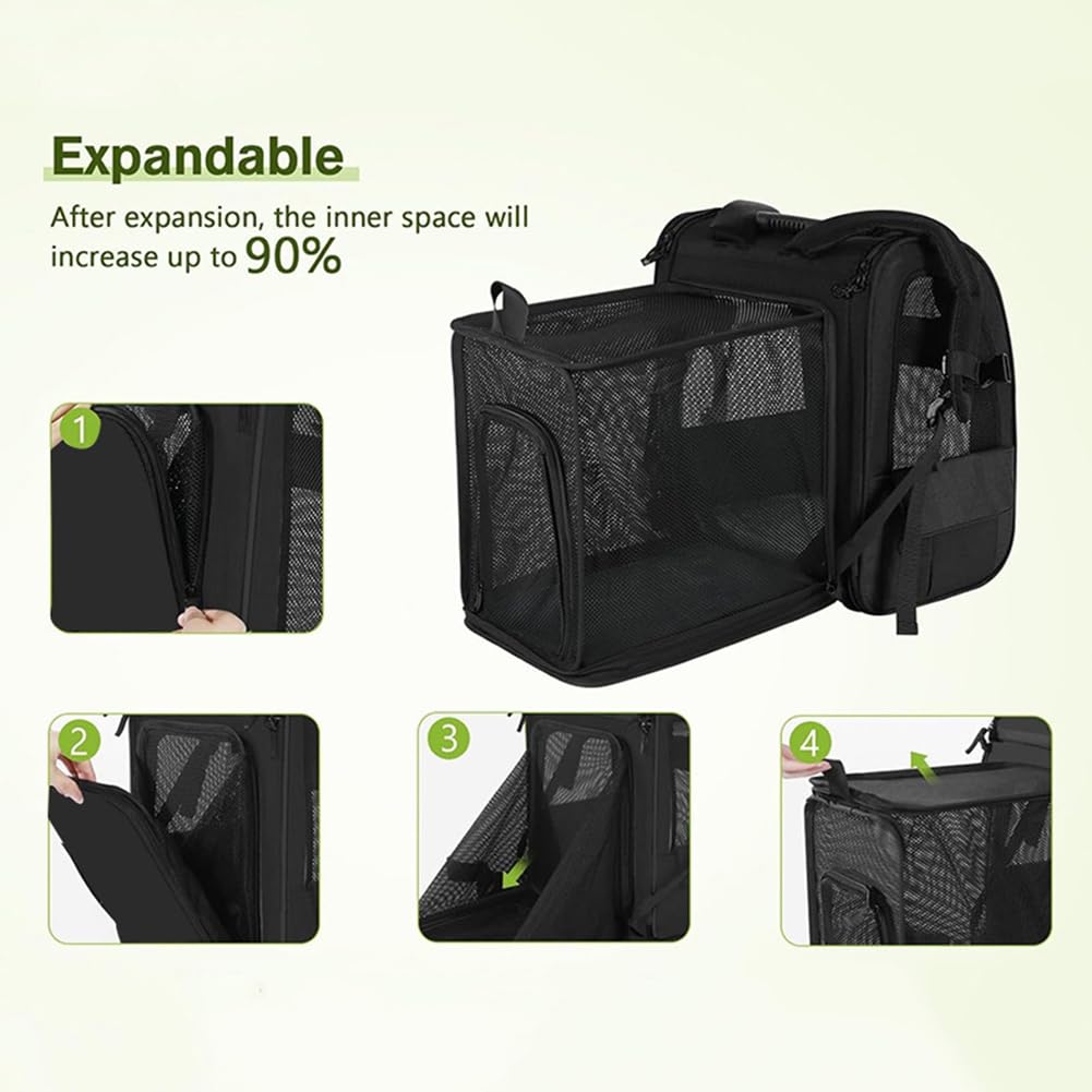 Mochila Transportadora para Gatos, Mochila para Gatos, Bolsa de Transporte para Viajes, Senderismo y Camping, Gris.