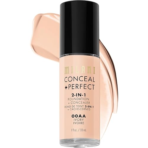Milani Conceal + Perfect 2-in-1 Foundation + Concealer Makeup - 00AA-Ivory