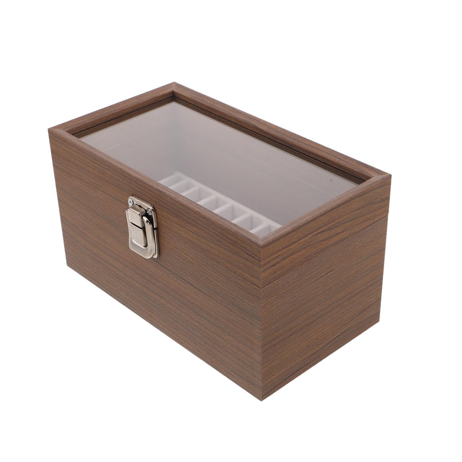 EXCEART Coffret à Bijoux en Bois de Noyer Foncé 11 Fentes pour Rangement Multi-emplacements de Bracelets, Organiseur Élégant pour Décoration Maison et Présent D'anniversaire
