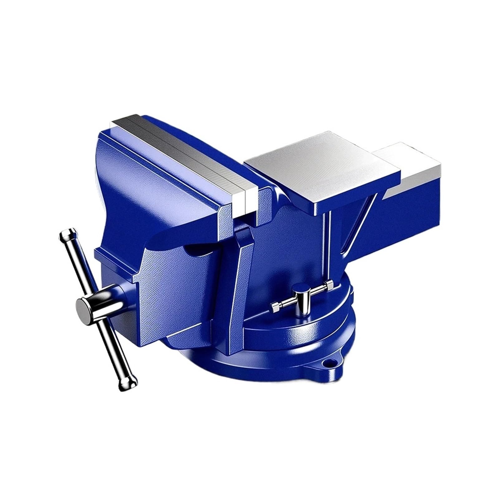 Bench Plie 4" /5" /6" Vice Abrazadera portátil Base giratoria de 360° Mesa de tornillo de banco CNC for fresadora de carpintería Prensa de perforación (azul)(4inch)