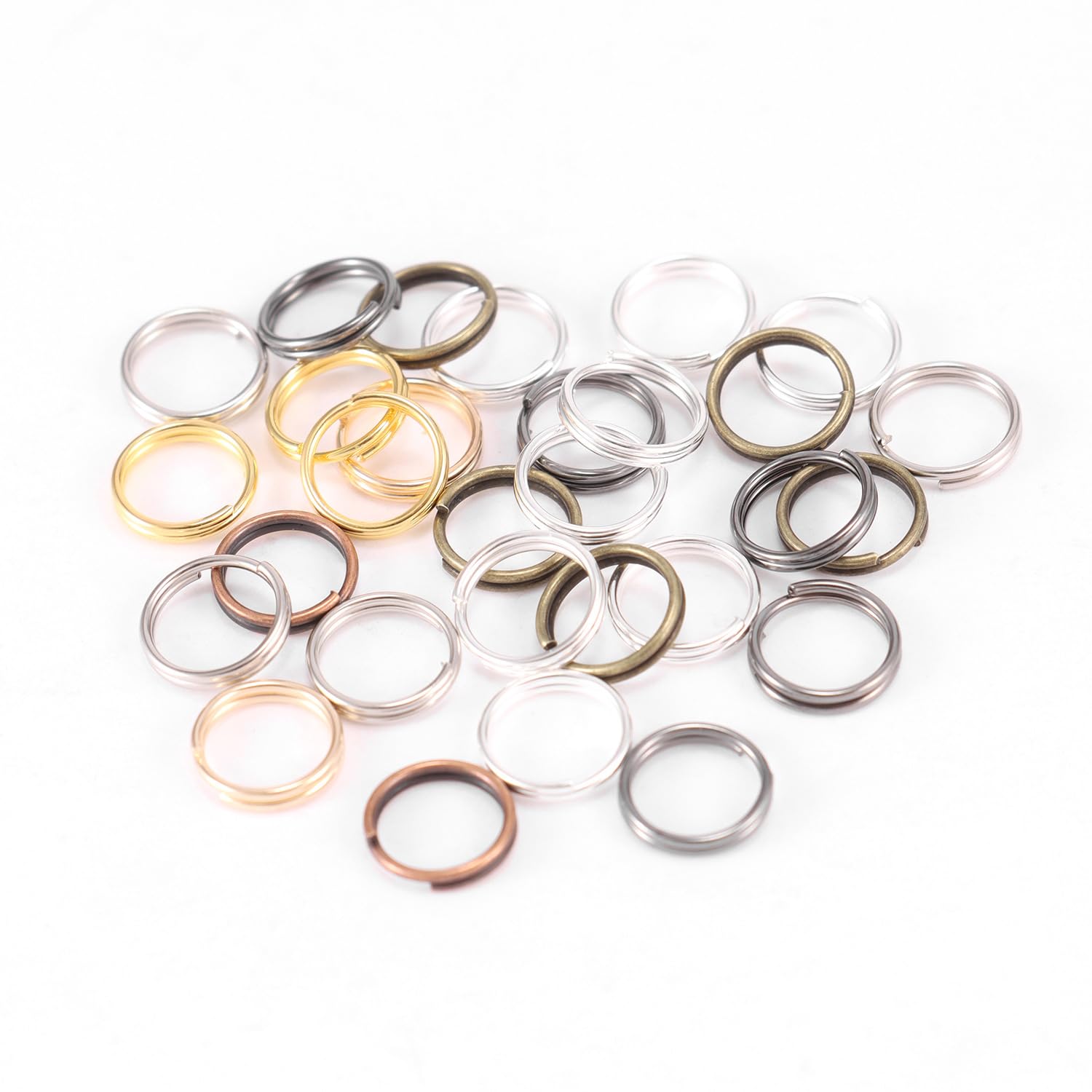 200 Anelli Portachiavi Metallici Oro Chiaro Da 14 Mm - Fai Da Te, Gioielli, Artigianato