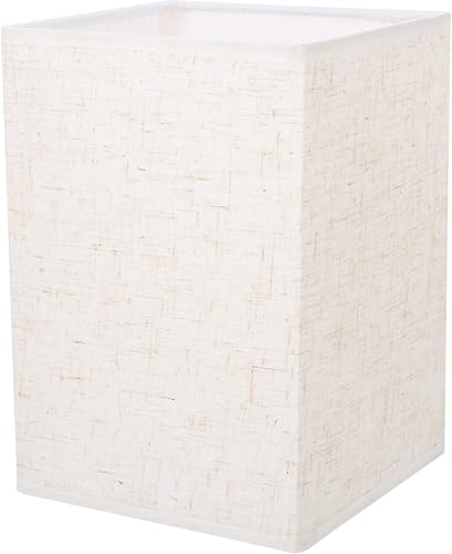 ARTIBETTER Lámpara rectangular de lino, tela blanca, con clip, cubierta de luz, protector de lámpara de repuesto para lámparas de pie, lámpara de