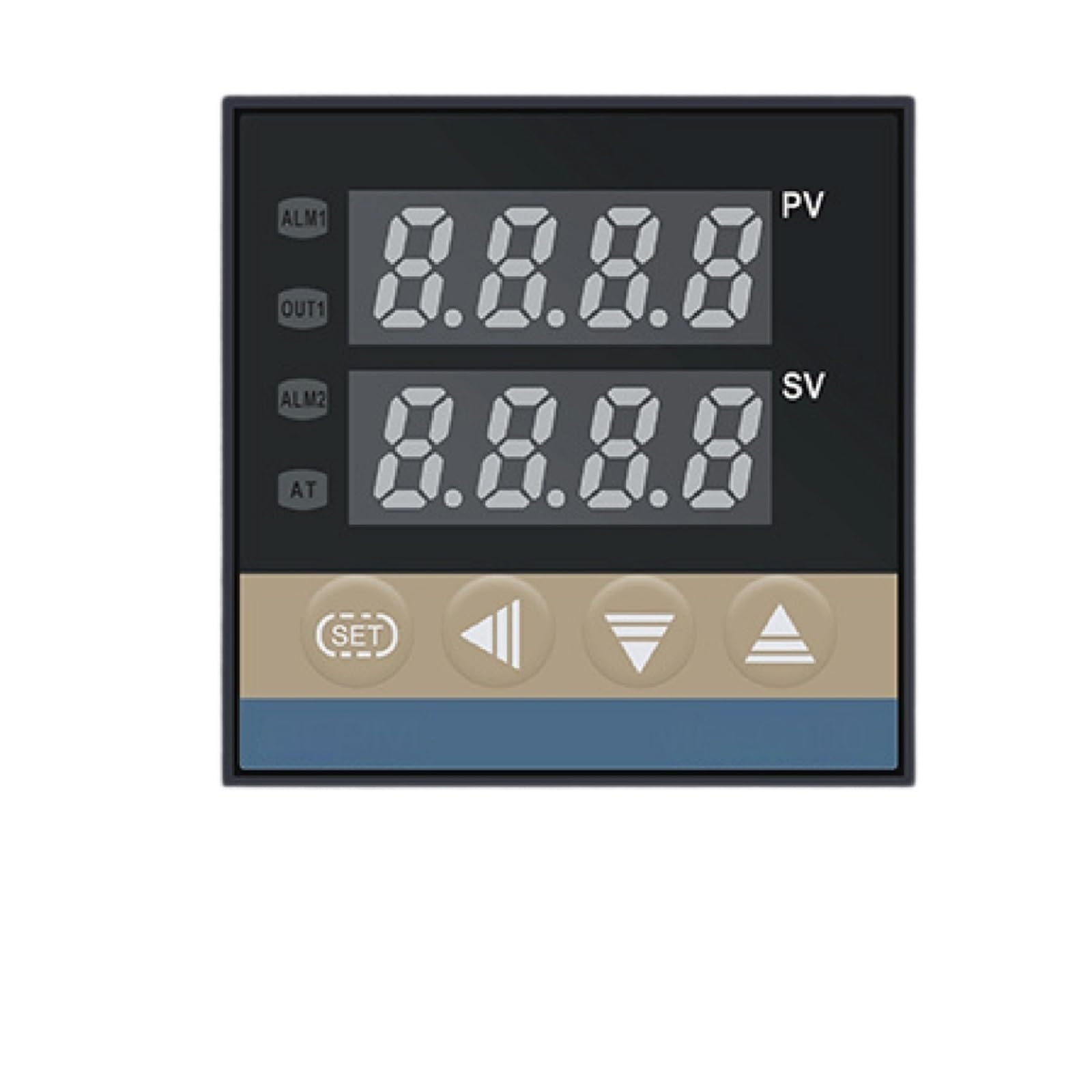 Controlador de temperatura PID digital REX-C100, salida de relé de estado sólido, instrumento de termostato industrial(Blue)