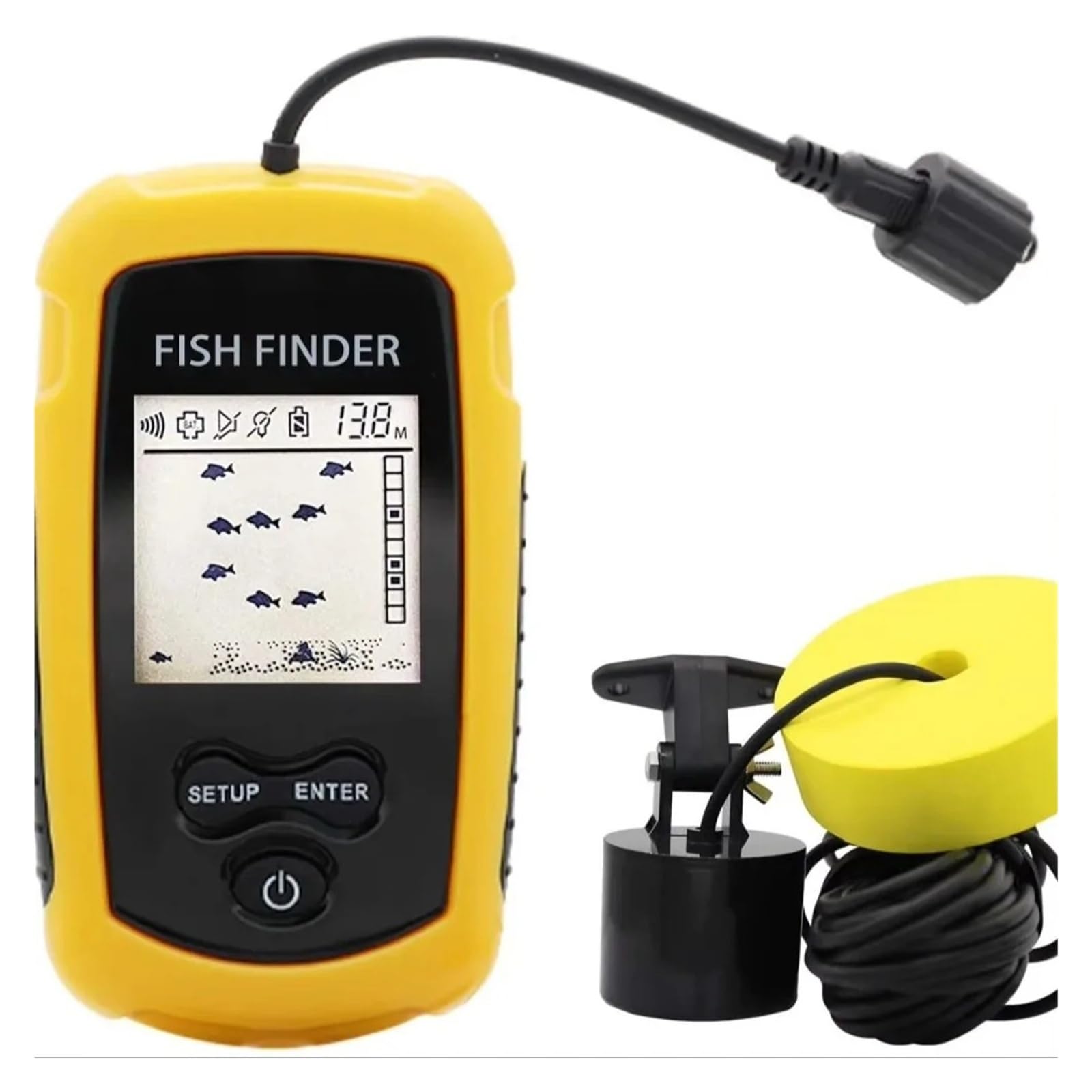 Ecoscandaglio, Ecoscandaglio portatile palmare wireless lanciabile con profondità di 100 m