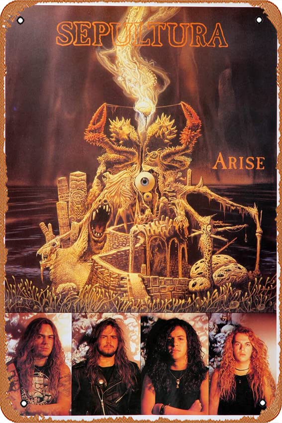 Sepultura, 1991 Metal Tin Sign Music Metal Poster Home Bar Pub Decor Wall Art Print 12 X 8 Inch